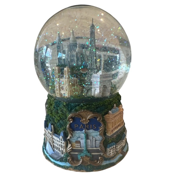 Paris Musical Snow Globe Eiffel Tower La Vie En Rose San Francisco Music Box Co - Picture 15 of 15